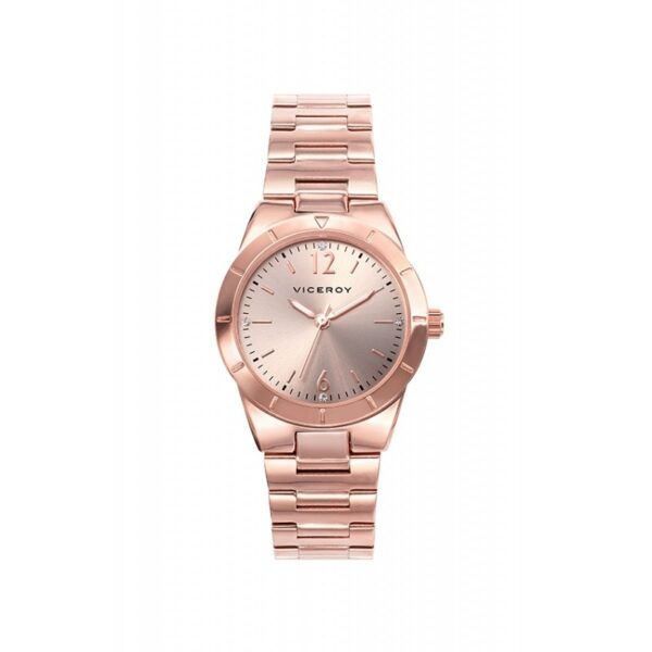 Reloj Viceroy Mujer, caja y pulsera chapado oro rosa, 50 m.