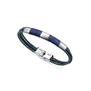 PULSERA VICEROY HOMBRE ACERO Y PIEL Ref: 14118P01013