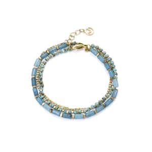 Pulsera Viceroy Fashion Acero Baño Oro y Piedras Verdes 14174P01016