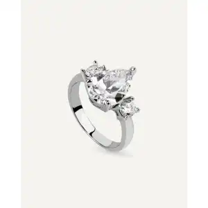 Anillo BRILLIANT CUT en plata de ley y circonitas Excellence star cut.