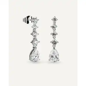 Pendientes BRILLIANT CUT en plata de ley y circonitas Excellence star cut.