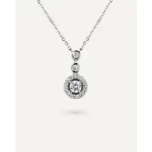 Collar BRILLIANT CUT en plata de ley y circonitas Excellence star cut.