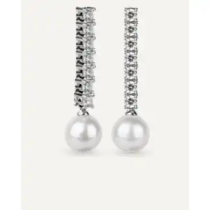 Pendientes BRILLIANT CUT en plata de ley con circonitas Excellence star cut y perla de concha