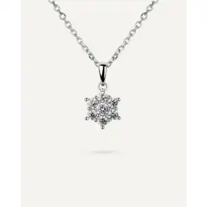 Collar BRILLIANT CUT en plata de ley y circonitas Excellence star cut.