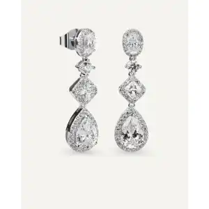 Pendientes BRILLIANT CUT en plata de ley y circonitas Excellence star cut