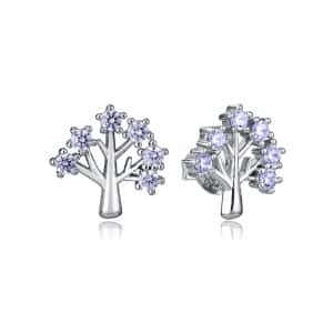 Pendientes viceroy de plata de primera ley con baño de rodio con el arbol de la vida Ref. 2309E000-30