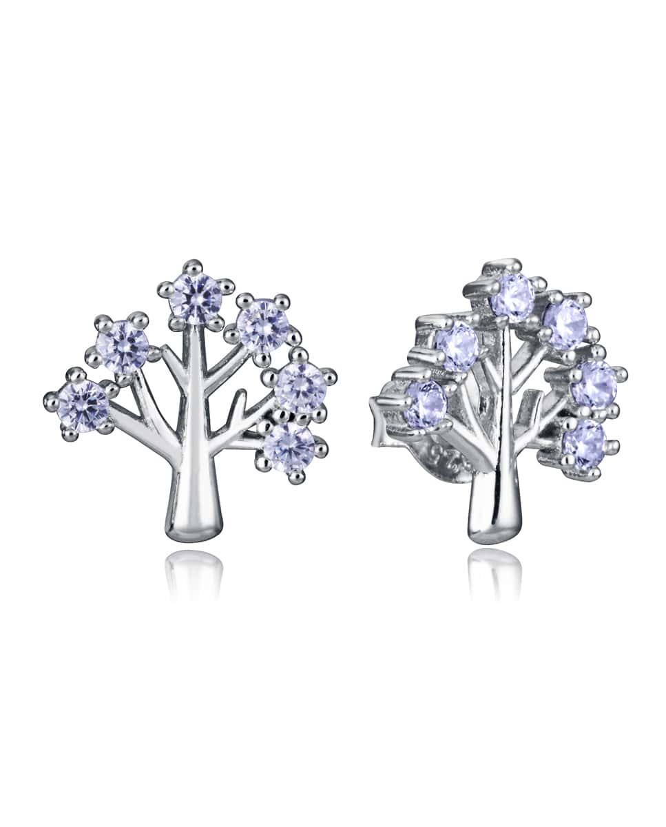 Pendientes viceroy de plata de primera ley con baño de rodio con el arbol de la vida Ref. 2309E000-30