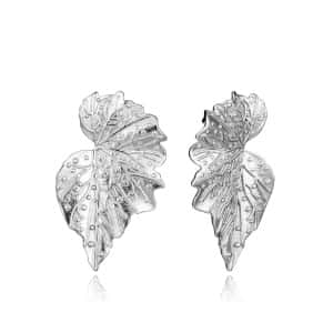 Pendiente Viceroy de plata de primera ley con forma de hoja Ref. 15160E01000