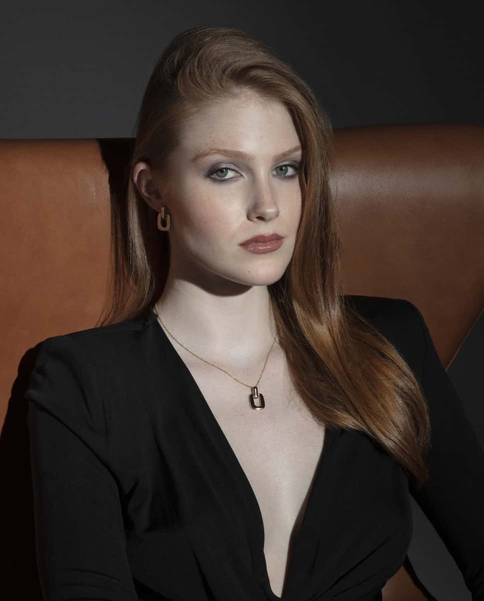 Collar de plata de primera ley con baño de oro con colgante - Imagen 2