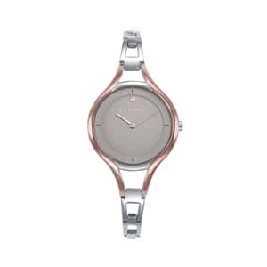 Reloj caja de acero Ip rosa 5 atm y brazalete de acero con movimiento cuarzo