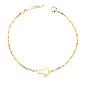 18K PULSERA ORO AMARILLO SILUETA VIRGEN ROCIO 14x11MM. LARGO: 15+2CM