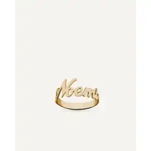 Anillo con nombre - PLATA BAÑADA EN ORO AMARILLO, 10