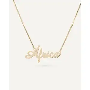 COLLAR PERSONALIZADO CON NOMBRE EN PLATA DE LEY - Baño de oro amarillo