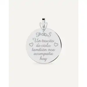 COLGANTE RAMO NOVIA PERSONALIZADO 30MM EN PLATA